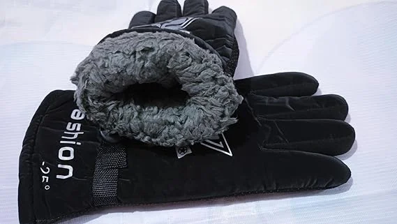 Winter Gloves for Men and Boys | Thermal Fur-Lined Cold Weather Riding Gloves| Windproof Snowproof Outdoor Gloves for Motorcycle and Cycling image 2