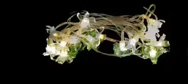 String Lights | LED Decorative Lights for Indoor & Outdoor | 16 LED Flower Lights | Warm White | Plastic | 390x2x2 CM | Diwali & Festival Decor | Suitable for Garden | Balcony | Puja Room