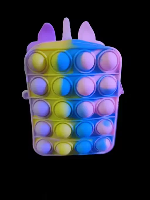 Unicorn Pop It Sling Bag for Kids | Waterproof Fidget Toy Purse Girls | Cute Crossbody Bag image 2