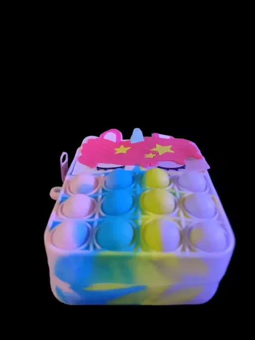 Unicorn Pop It Sling Bag for Kids | Waterproof Fidget Toy Purse Girls | Cute Crossbody Bag image 4