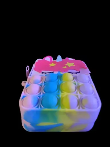 Unicorn Pop It Sling Bag for Kids | Waterproof Fidget Toy Purse Girls | Cute Crossbody Bag thumbnail 3