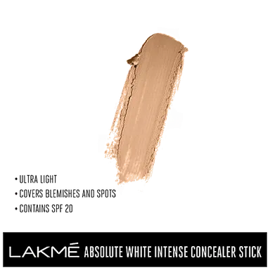 Lakme Concealer Stick | White Intense SPF 20 | 3.6g Fair 01 | Best for Daily Use  thumbnail 3
