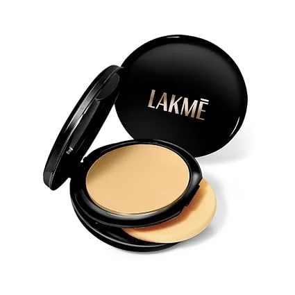 Lakmé Absolute Wet & Dry Compact | Golden Light | SPF 17 | Face Makeup Powder for Women | Long-Lasting Natural Glow | 9g image 1