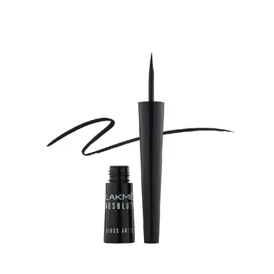 Lakmé Absolute Gloss Artist Eye Liner | Black| Long-lasting| Precise Tip