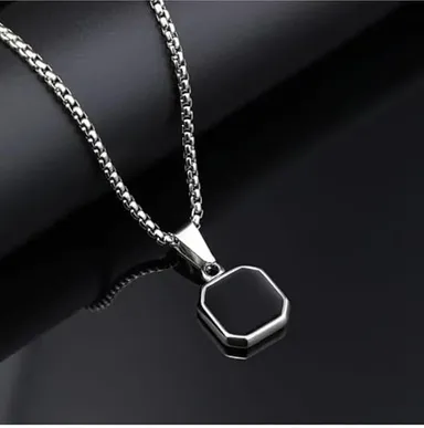 Pendant Necklace | Stainless Steel Chain | Stylish Gift for Men & Boyfriend | Durable | Sleek Design thumbnail 2