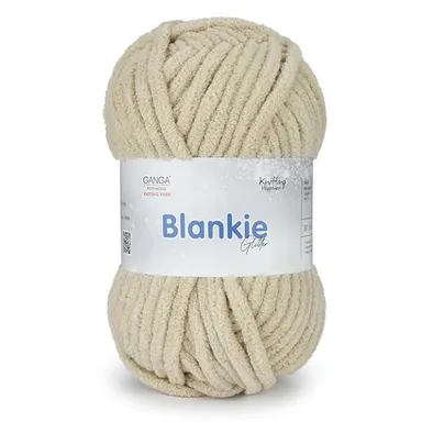 Ganga Acrowools Chenille Glitter Knitting Yarn | Super Soft Yarn Pack of 4 |100gm Each | DIY Crochet |Baby Clothes| Blanket Making thumbnail 0