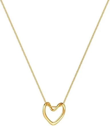 LUXUARYLOOK Heart Pendant Necklace for Women | Gold Plated Stainless Steel Jewelry| Crystal Heart Shape Pendant, Anniversary Gift | Valentine’s Day Necklace for Her |Elegant Fashion Jewelry