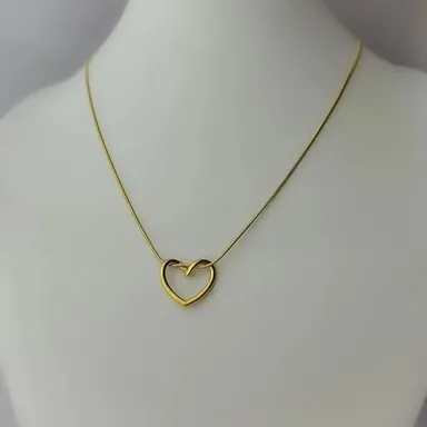 LUXUARYLOOK Heart Pendant Necklace for Women | Gold Plated Stainless Steel Jewelry| Crystal Heart Shape Pendant, Anniversary Gift | Valentine’s Day Necklace for Her |Elegant Fashion Jewelry thumbnail 3