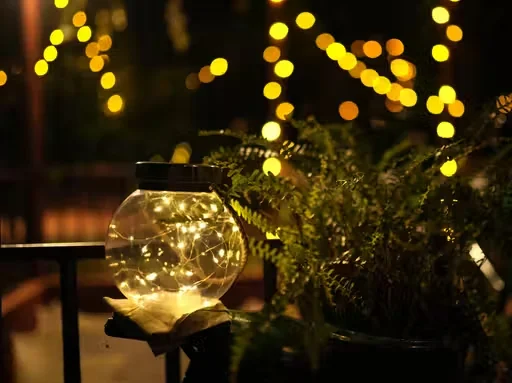 Solar Lantern Outdoor Hanging | 30 LED Jar Light Waterproof | 2600 mAh Battery Powered Garden Lamp | Decorative Globe for Wedding |Christmas Balcony |Patio image 2