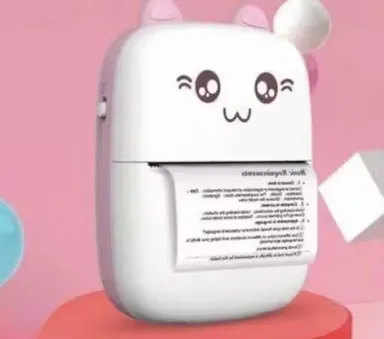 Mini Bluetooth Inkless Thermal Pocket Printer for iOS & Android | Rechargeable Portable Label, Receipt & Photo Printer – Pink thumbnail 0