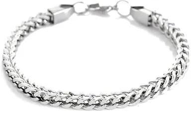 LUXUARYLOOK Men’s Stainless Steel Bracelet | Modern Link Chain Wristband | Durable Silver Jewelry Gift for Men & Women | Stylish Fashion Kada Unisex thumbnail 0