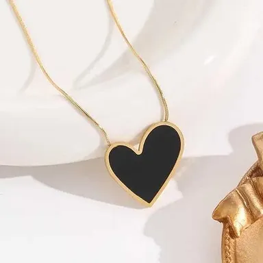 Heart Pendant Necklace for Women | 18K Gold Plated Stainless Steel | Elegant Romantic Jewellery Gift | Best for Wife Girlfriend | Durable & Stylish thumbnail 6