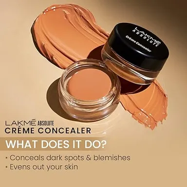 Lakme | Creme Concealer with Vitamin E | Medium to High Coverage | Beige 3.9g | Lightweight & Hydrating | For Women | Daily Face Makeup thumbnail 2