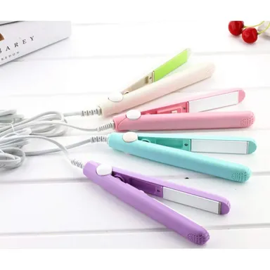 Mini Portable Ceramic Hair Straightener – Travel-Ready Wired Flat Iron for Women & Men | Compact Fast-Heating Styling Tool for Frizz-Free Hair thumbnail 2