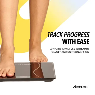 Boldfit Digital Weighing Machine for Home | LCD Display | Max 180Kg | Bathroom Scale, Black, Personal Body Weight Monitor thumbnail 3