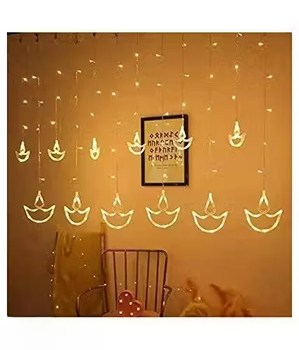 Light LED Curtain String Lights| Warm White Window Decoration| 138 LEDs |8 Lighting Modes| Indoor & Outdoor image 1