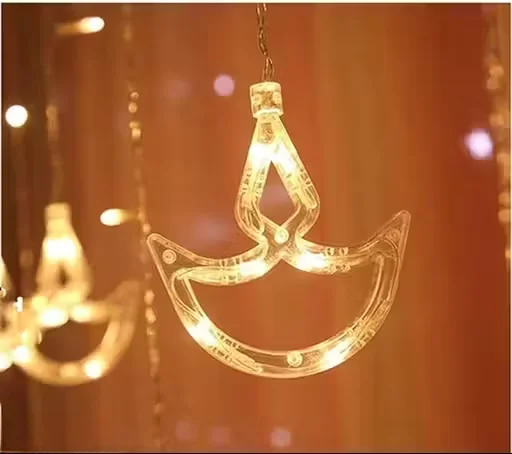 Light LED Curtain String Lights| Warm White Window Decoration| 138 LEDs |8 Lighting Modes| Indoor & Outdoor image 3