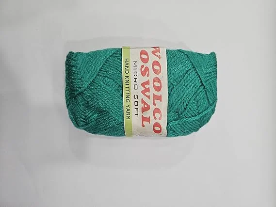 Oswal Micro Soft Hand Knitting Yarn | 100gm Each Pack of 4|Sea Green | Wool for Crochet, DIY Art and Craft, Sweater and Scarf Making image 1