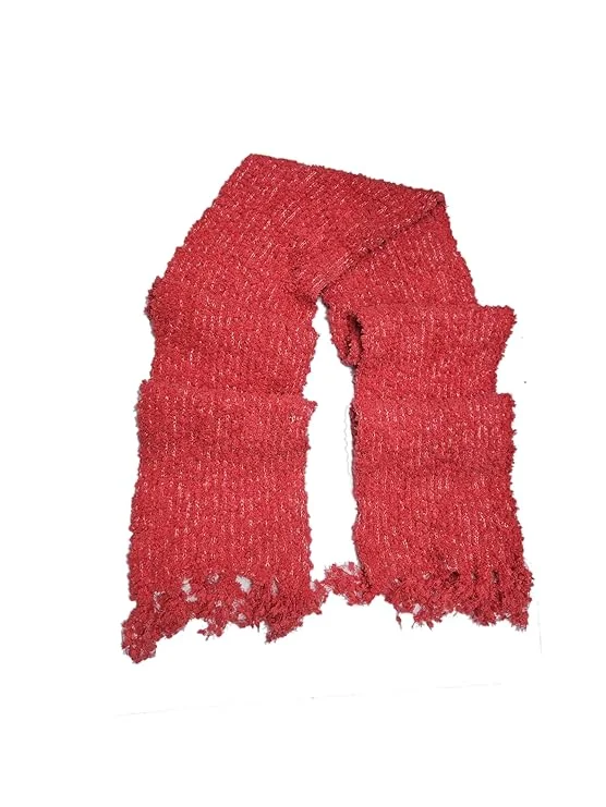 Men and Women Woolen Muffler Scarf Stole for Winter | Premium Warm Luxurious Red Unisex Winter Wear image 1