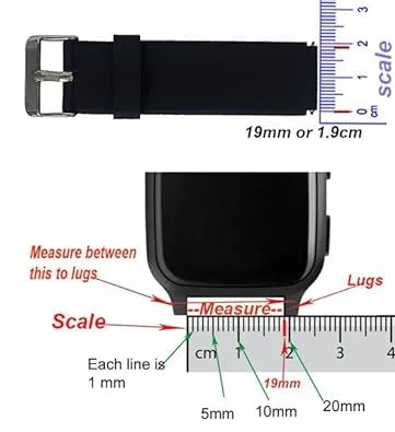 19mm Silicone Smartwatch Strap | Compatible with Noise Colorfit Pro 2 |Boat Storm | Unisex Soft Strap Replacement image 3