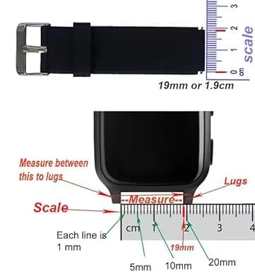 19mm Silicone Smartwatch Strap | Compatible with Noise Colorfit Pro 2 |Boat Storm | Unisex Soft Strap Replacement thumbnail 2