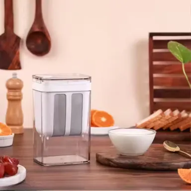 GRECY Greek Yogurt Strainer 1100ml | Fine Mesh Hung Curd Maker & Filter | Thick Yogurt Maker for Kefir Soymilk & Coffee | BPA-Free Plastic Lid thumbnail 0