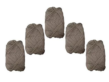 Wool Yarn for Knitting and Crochet | Soft Hand Yarn Combo Pack of 5 | 90-100gm Each | Grey Color | Art and Craft Wool for Socks | Sweaters | DIY Projects thumbnail 0