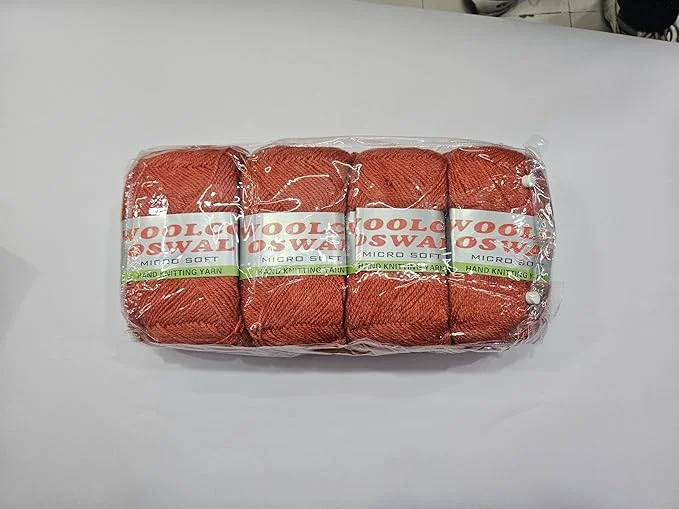 Soft Hand Knitting Yarn Pack of 4 |100 gm |Light Brown |Soft Craft Wool for Baby Garments and Sweaters image 2