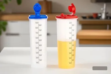 1000ml Oil Dispenser Bottle Combo Pack | Leakproof Plastic Oil Bottle for Kitchen |Cooking | Airtight Olive Oil Dispenser for Salad |Seasoning thumbnail 1