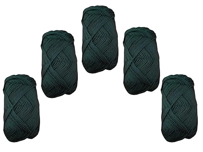 Wool Yarn for Knitting and Crochet | Peacock Blue Combo Pack of 5 | Soft Wool for Socks | Art and Craft and DIY Projects image 1