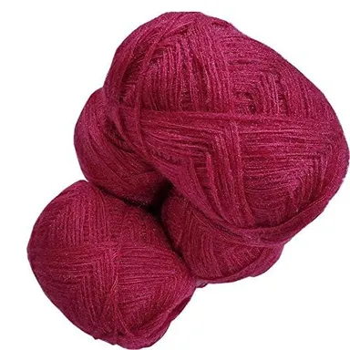 Knitting Wool Yarn | 100 gm Each| Rani Color|Pack of 9| Soft Crochet and Hand Knitting Yarn for Sweaters thumbnail 1