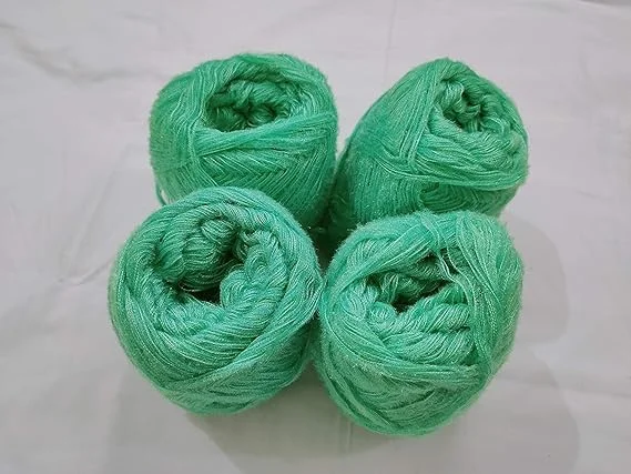 3 Ply Knitting Wool Yarn | 100 gm Each Soft Acrylic Wool | Sea Green Pack of 5 for Crochet| Sweater Making| Handmade Crafts image 3