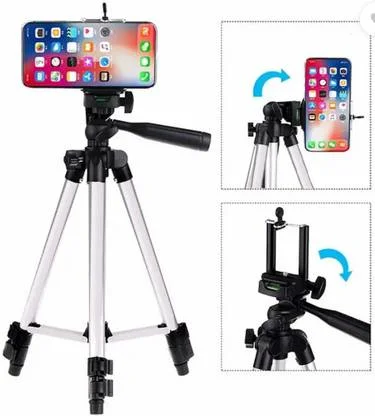 3110 Tripod Stand with Mobile Holder | Portable Adjustable Tripod for Mobile and Camera | Lightweight Tripod Stand image 1