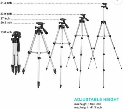 3110 Tripod Stand with Mobile Holder | Portable Adjustable Tripod for Mobile and Camera | Lightweight Tripod Stand image 4