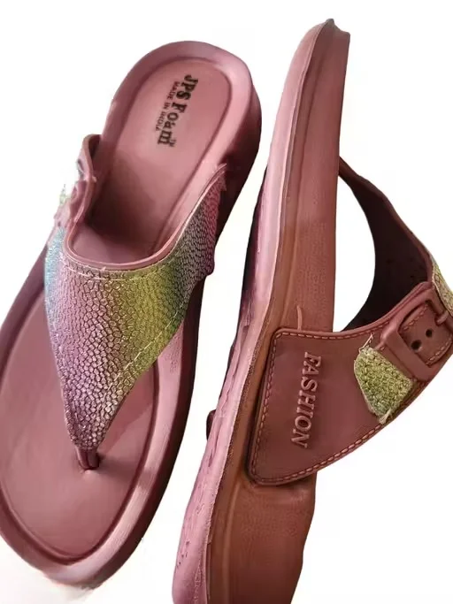 Women Flip-Flops Slip-On Slippers| Lightweight EVA Sole| Trendy Embellished Comfort Wear for Home| Garden & Casual Use Size 5 image 1