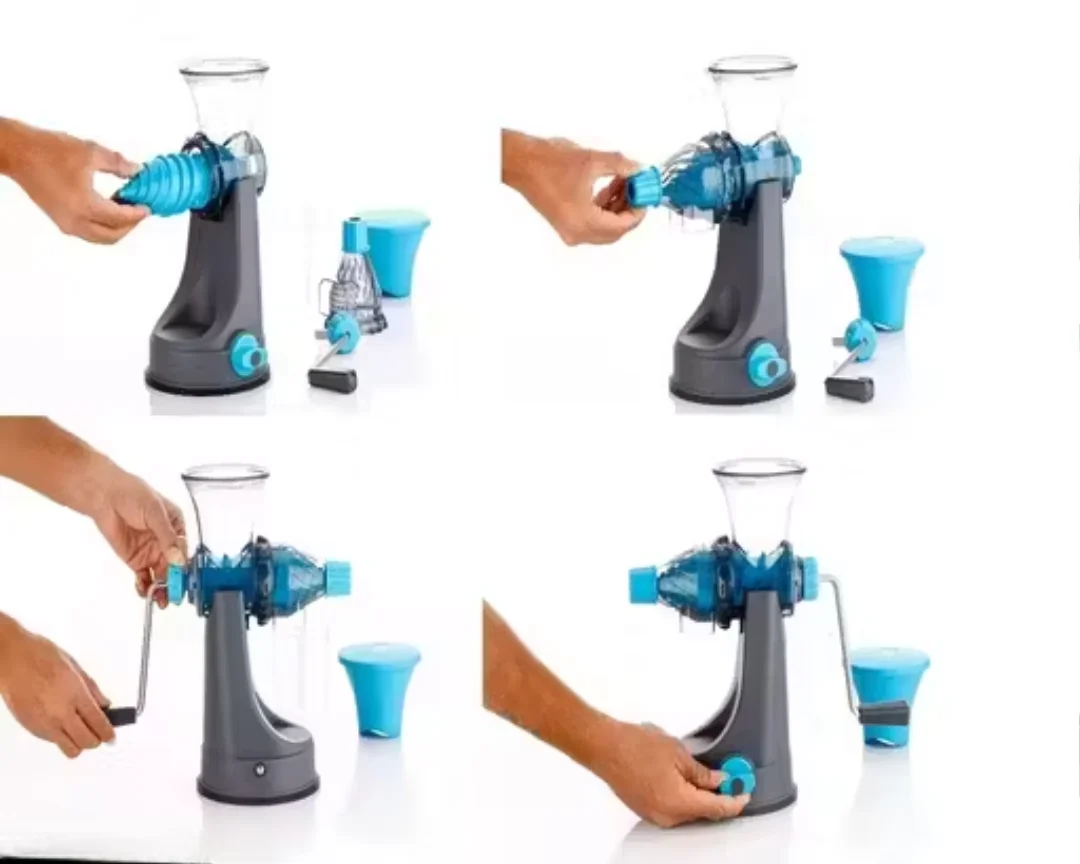 GRECY Hand Fruit & Vegetable Juicer Grinder | Steel Handle Vacuum Lock Manual Mixer Juicer for Home Use image 3