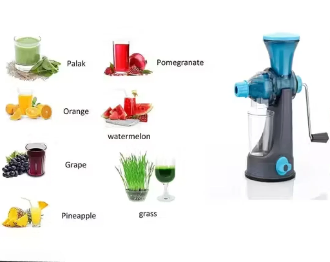 GRECY Hand Fruit & Vegetable Juicer Grinder | Steel Handle Vacuum Lock Manual Mixer Juicer for Home Use image 4