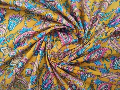 5 Meter Cotton Printed Fabric | Block Print Dress Material | Lightweight Cotton Cloth for Sewing, Kurtis| Home Décor
