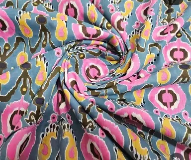 5 Meter Cotton Printed Fabric Lightweight Block Print Dress Material Unstitched Cotton Fabric for Sewing, Quilting & Home Décor