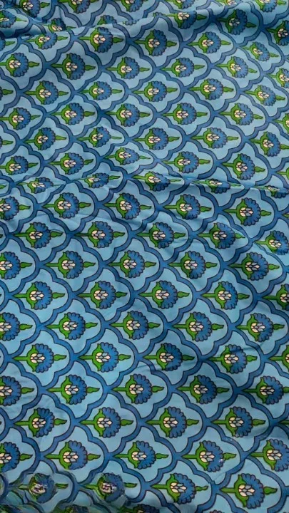2.50 Meter Cotton Printed Fabric | Lightweight Block Print Fabric | Unstitched Fabric for Dresses| Blouses |Home Décor image 2