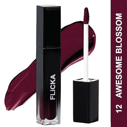 FLiCKA Set & Attack Liquid Matte Lipstick | Smudge‑Proof Transfer‑Proof 12 |Awesome Blossom 7 ml for All Skin Tones image 2