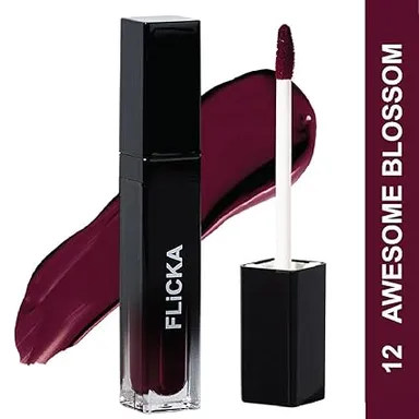 FLiCKA Set & Attack Liquid Matte Lipstick | Smudge‑Proof Transfer‑Proof 12 |Awesome Blossom 7 ml for All Skin Tones thumbnail 1