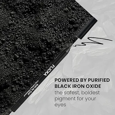 FLiCKA Kohl As Coal Kajal Pencil | Intense Black Waterproof Smudge‑Proof Matte Finish 1.2g | Safe for Contact Lenses | Long Lasting 24‑Hour Eye Pencil thumbnail 2