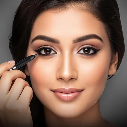 FLiCKA Kohl As Coal Kajal Pencil | Intense Black Waterproof Smudge‑Proof Matte Finish 1.2g | Safe for Contact Lenses | Long Lasting 24‑Hour Eye Pencil image 2