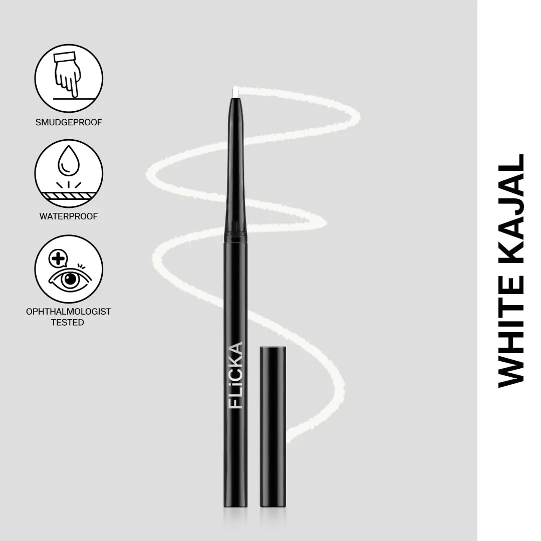 FLiCKA Breathtaking Eyes Twist Kajal | Waterproof Smudge‑Proof Intense Black 0.30g | Dermatologically Approved Long‑Lasting Eye Pencil image 2