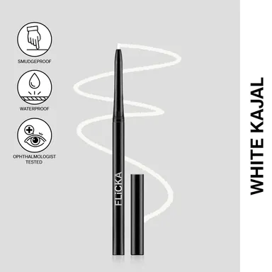 FLiCKA Breathtaking Eyes Twist Kajal | Waterproof Smudge‑Proof Intense Black 0.30g | Dermatologically Approved Long‑Lasting Eye Pencil thumbnail 1