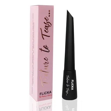FLiCKA Texture To Tease Liquid Eyeliner | Jet Black Waterproof Smudge Proof Matte 4ml | Long‑Lasting Eye Makeup thumbnail 2