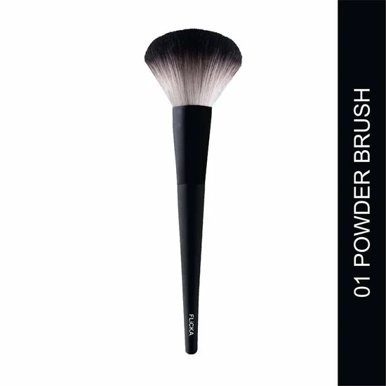 Flicka 01 Fluffy Soft Synthetic Face Powder Brush for Loose Pressed Setting Powder High Blend Finish | Cruelty-Free Affordable Everyday Makeup Tool for All Skin Types image 1