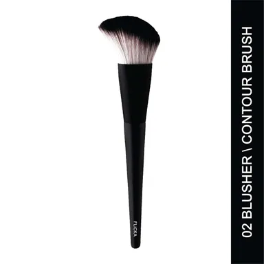 Flicka Cosmetics | 02 Blusher Contour Brush | Angled| Synthetic | For Women | Hypoallergenic | Professional Makeup Tool thumbnail 0