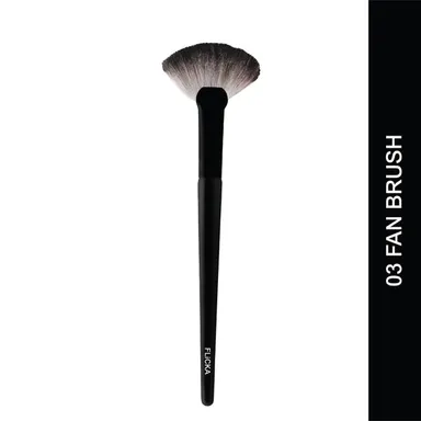 Flicka Cosmetics Fan Brush | Soft Bristles | Lightweight | Makeup Brush for Face | Women thumbnail 0